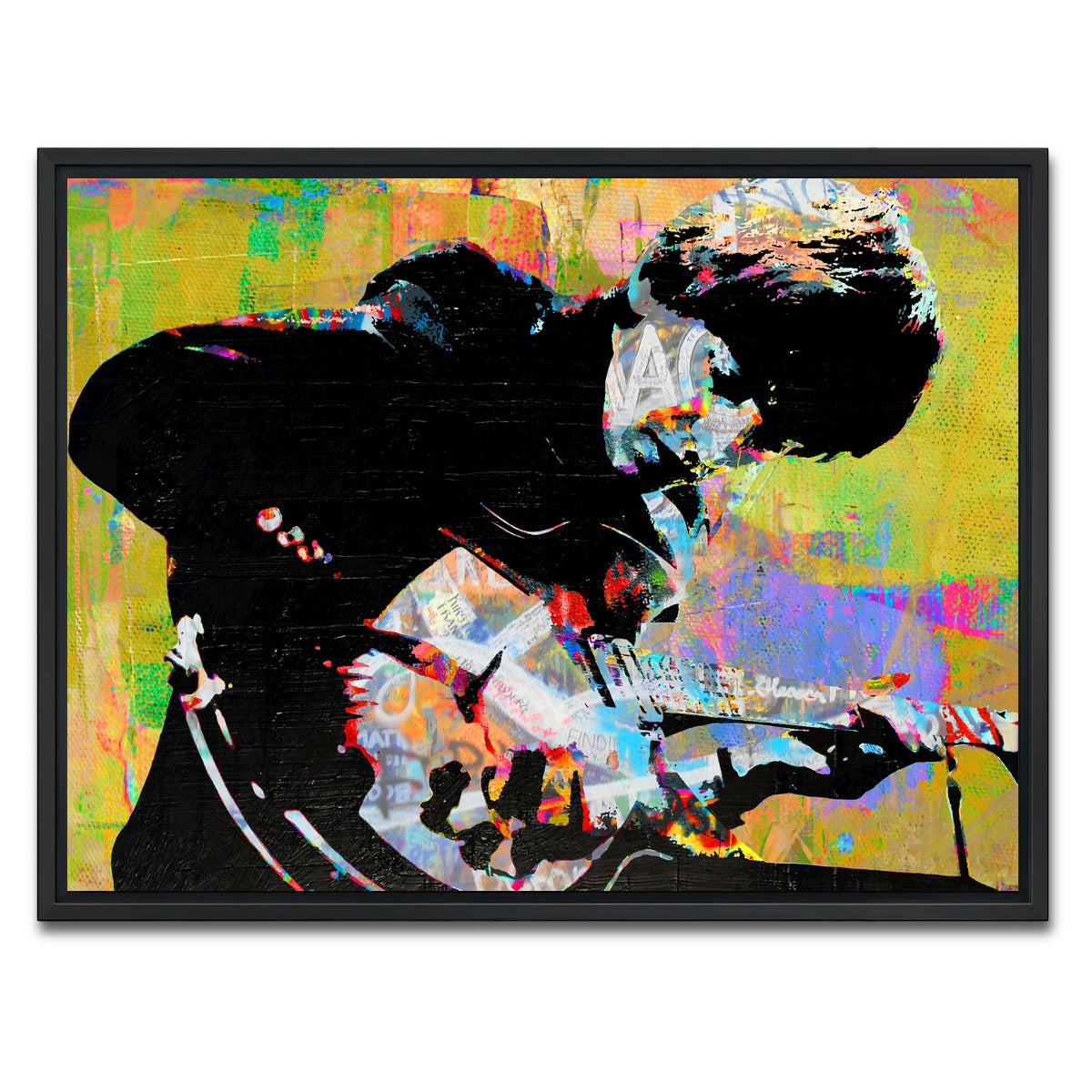 AUTO-MOCKUP WHITE | george harrison | 1 Piece | Black Framed Canvas | group=4x3