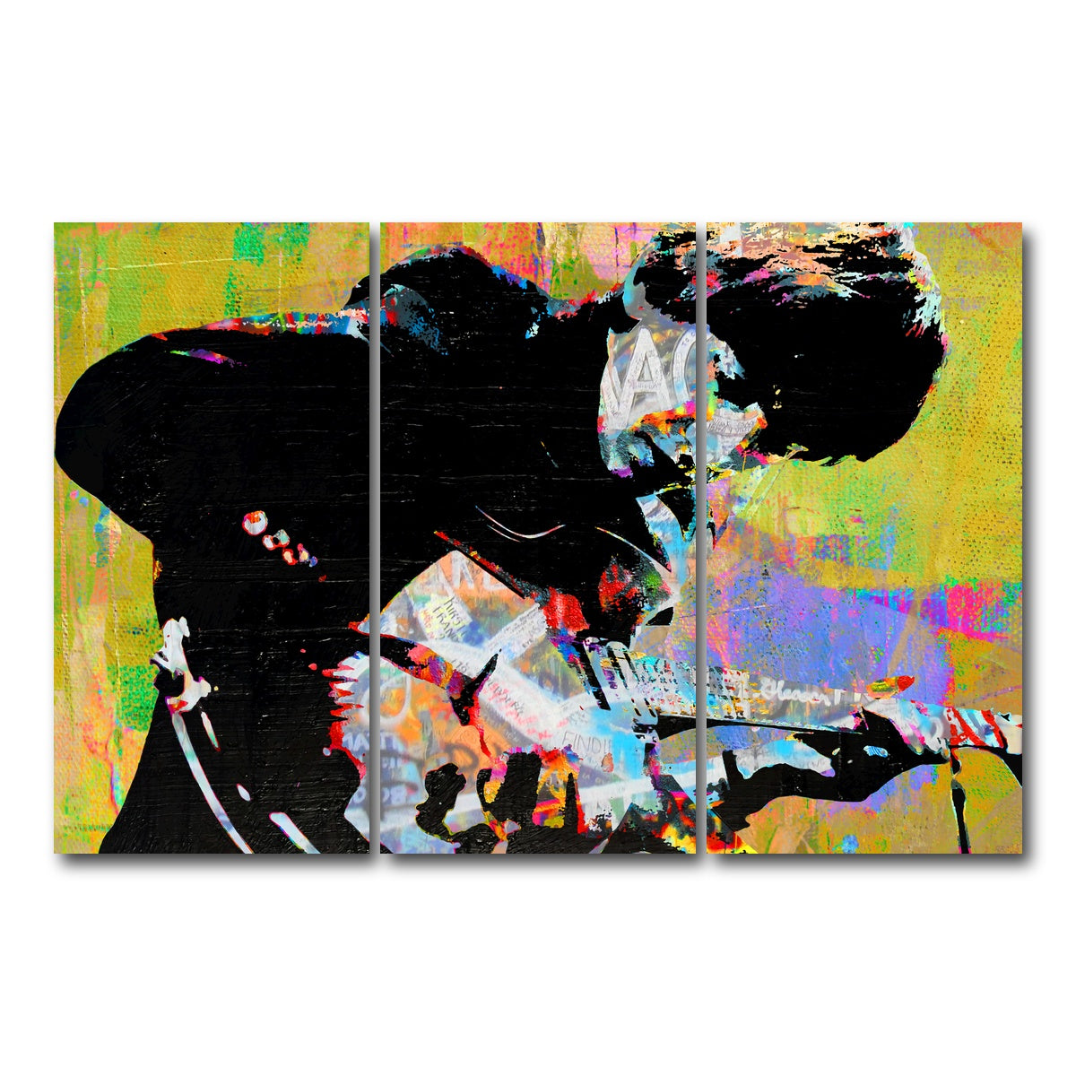 AUTO-MOCKUP WHITE | george harrison | 3 Piece | Gallery Wrap Canvas | group=12x24