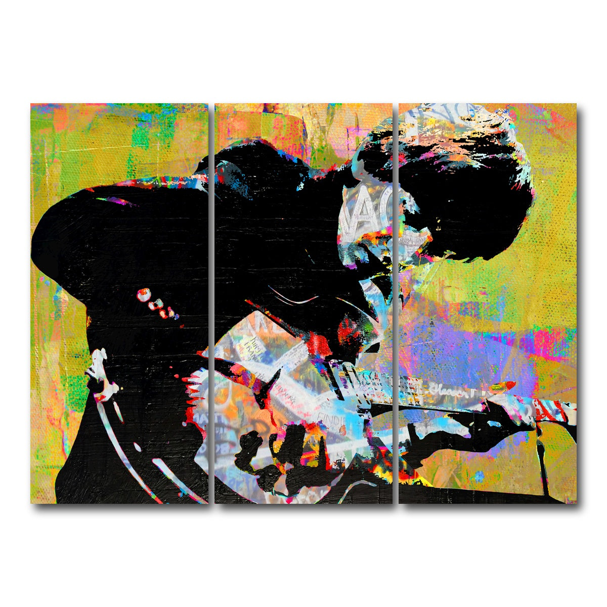 AUTO-MOCKUP WHITE | george harrison | 3 Piece | Gallery Wrap Canvas | group=8x18