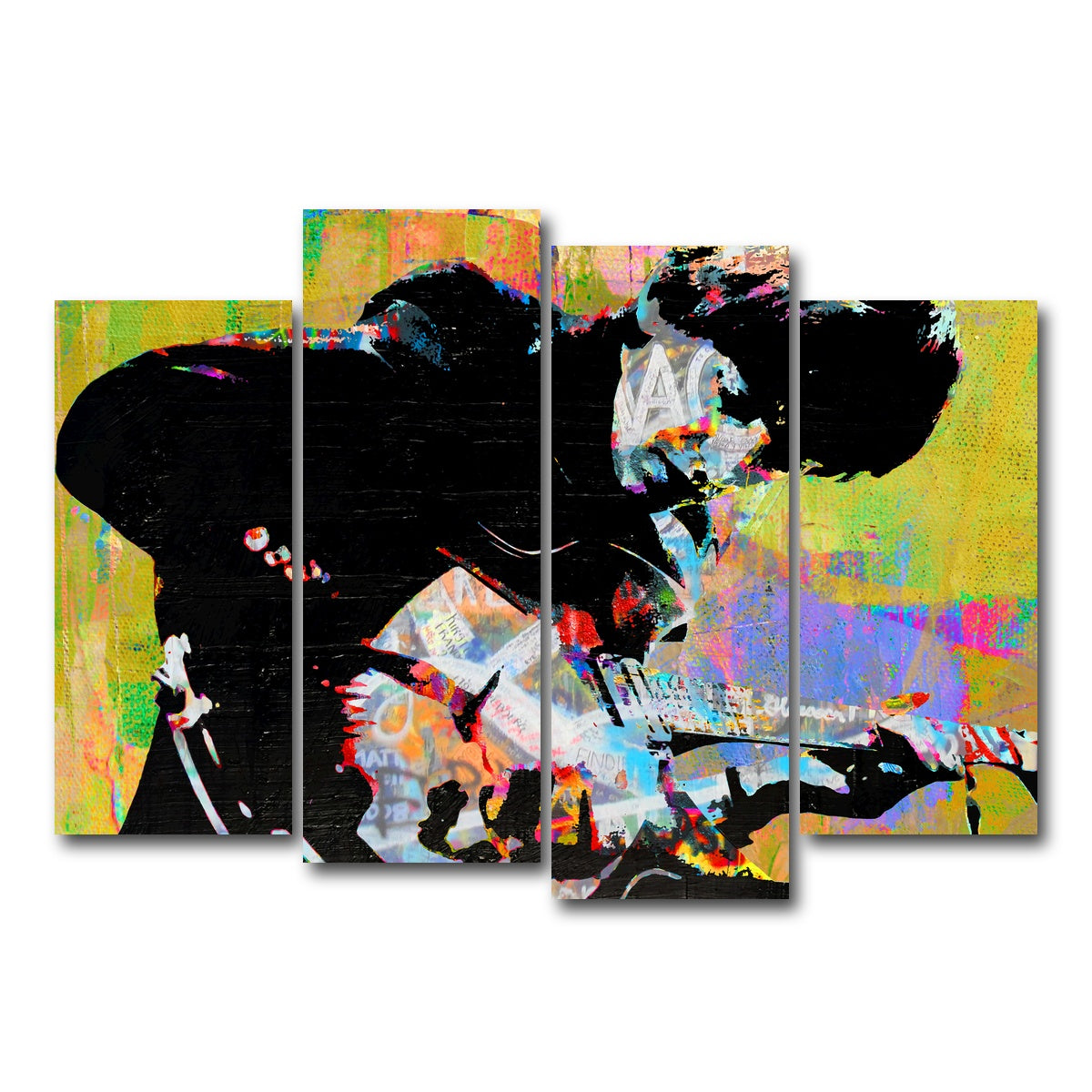 AUTO-MOCKUP WHITE | george harrison | 4 Piece | Gallery Wrap Canvas | group=4_normal