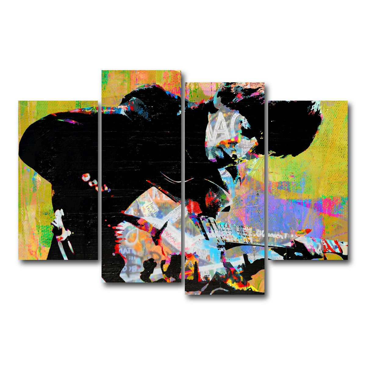 AUTO-MOCKUP WHITE | george harrison | 4 Piece | Gallery Wrap Canvas | group=4_short
