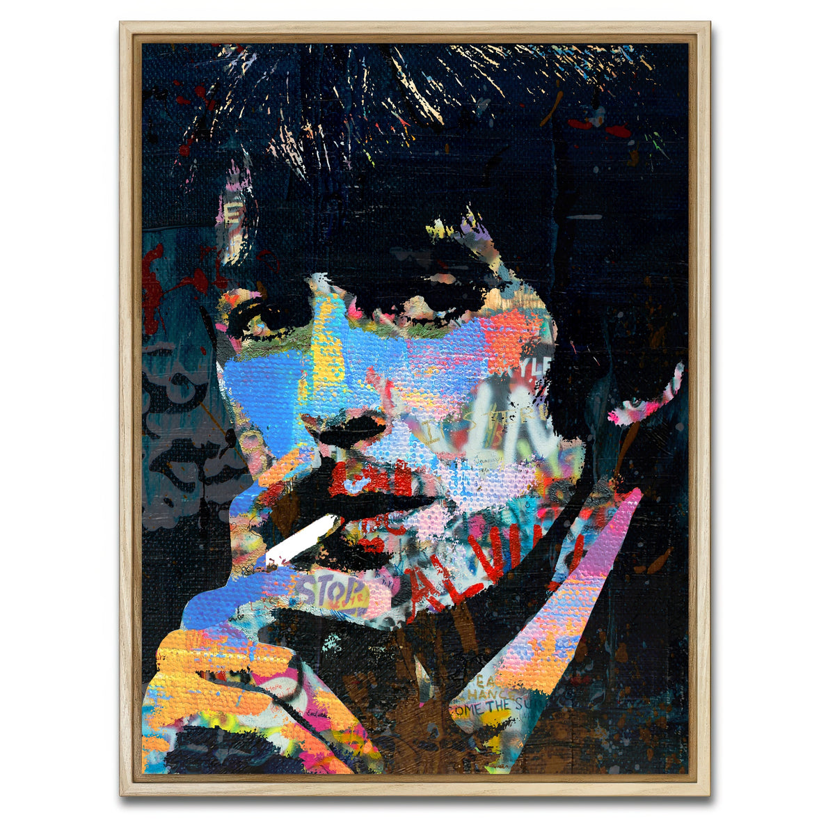 AUTO-MOCKUP WHITE | george harrison smoking | 1 Piece | Natural Framed Canvas | group=3x4