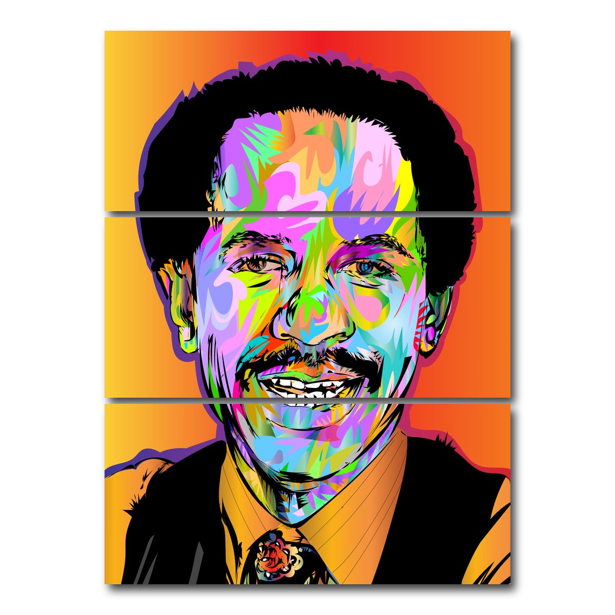 AUTO-MOCKUP WHITE | george jefferson | 3 Piece | Gallery Wrap Canvas | group=8x18_stacked