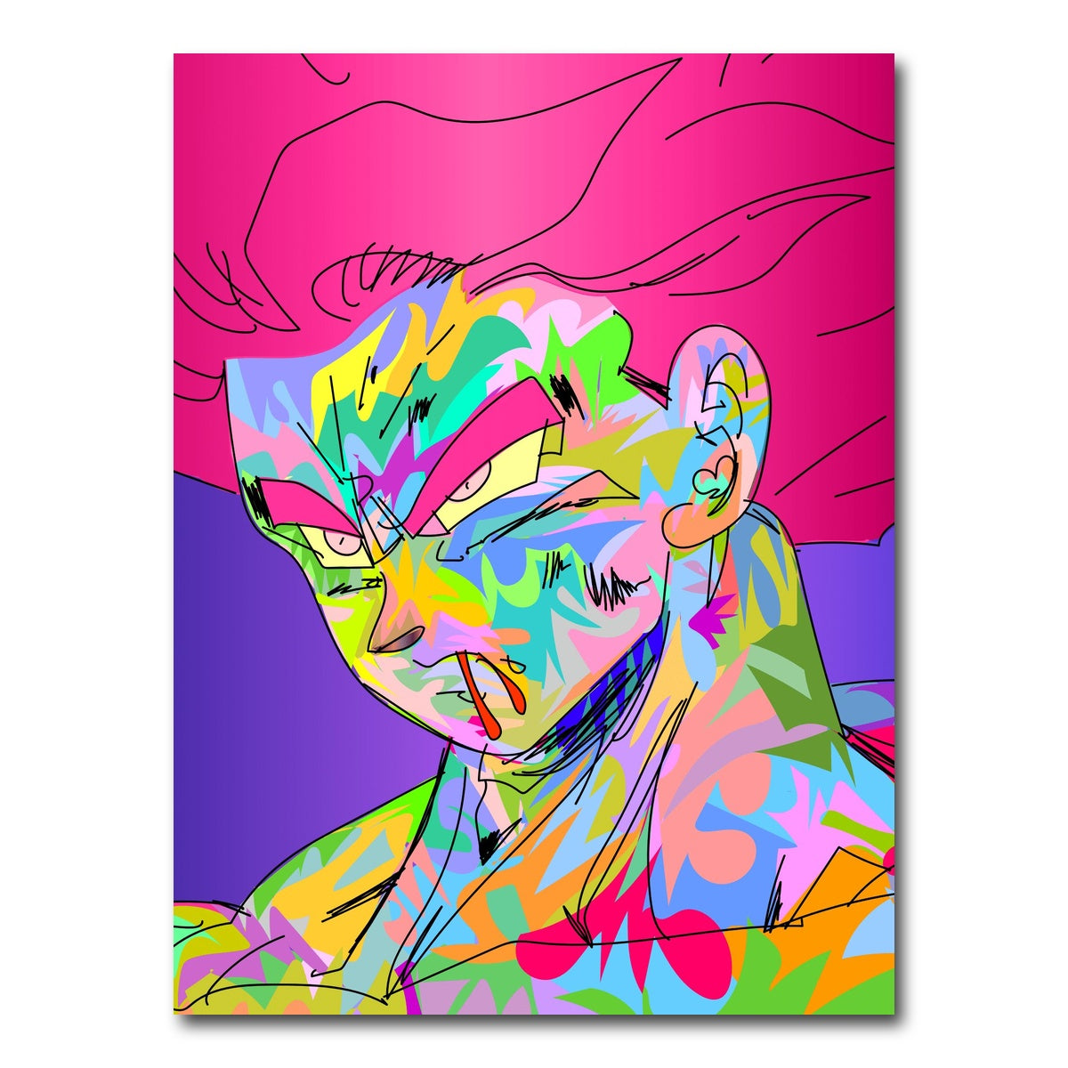 AUTO-MOCKUP WHITE | goku blonde pink | 1 Piece | Gallery Wrap Canvas | group=3x4