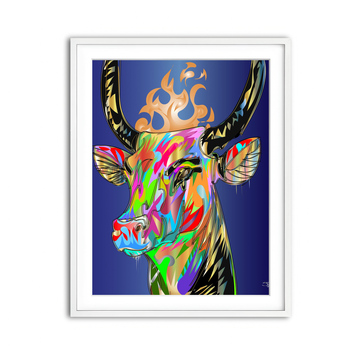 Framed Print 3x4 White