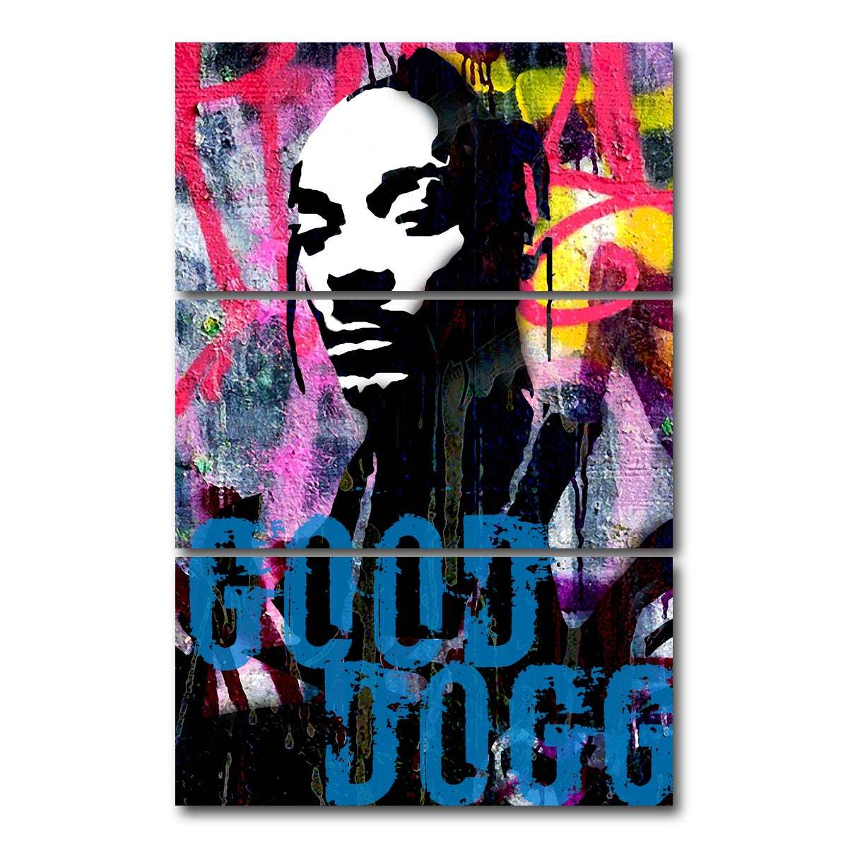 AUTO-MOCKUP WHITE | good dogg | 3 Piece | Gallery Wrap Canvas | group=12x24_stacked