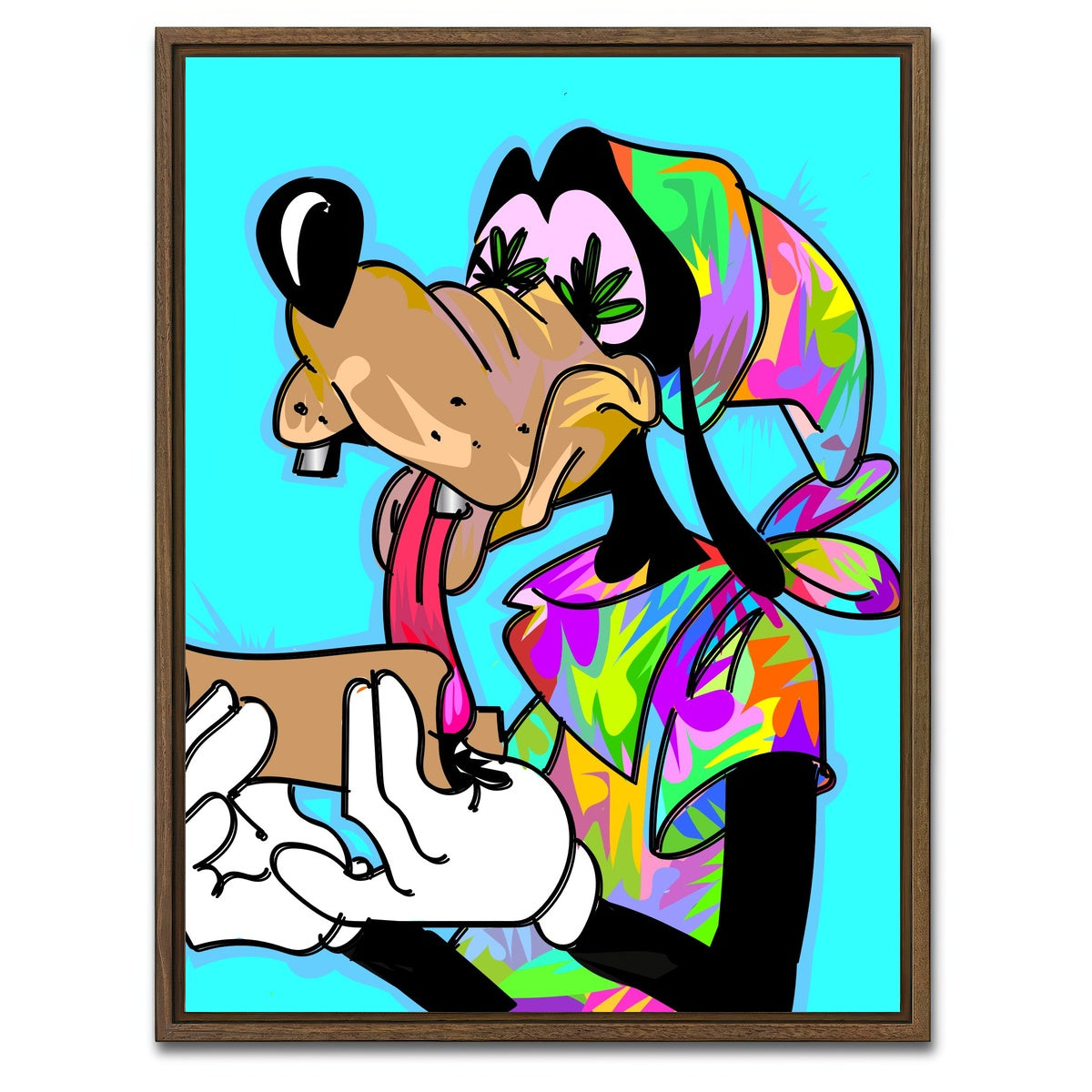 AUTO-MOCKUP WHITE | goofy high | 1 Piece | Walnut Framed Canvas | group=3x4