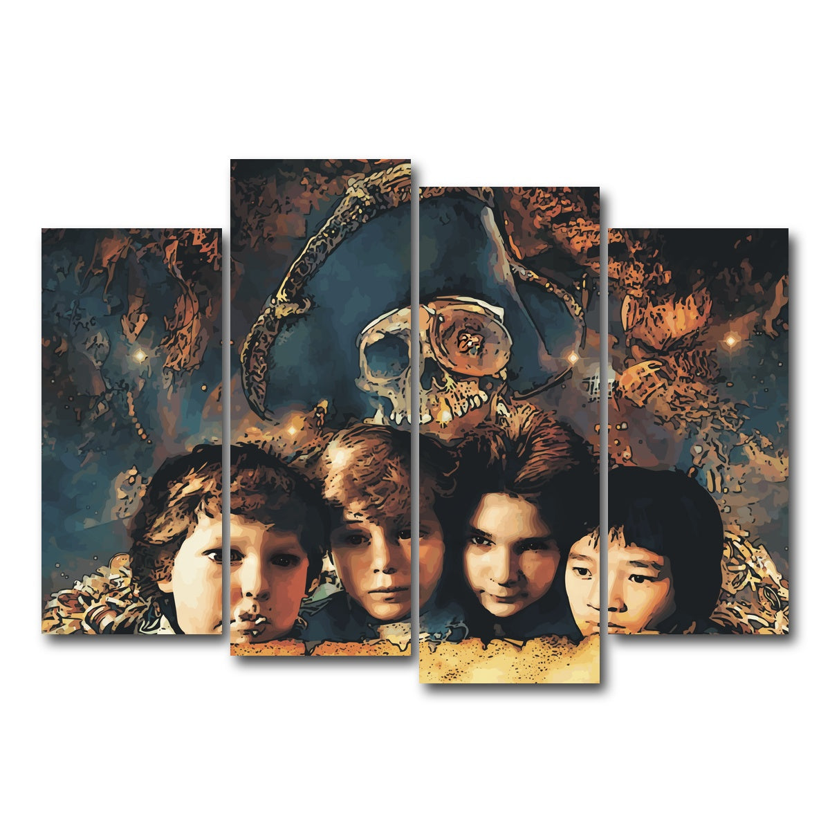 AUTO-MOCKUP WHITE | goonies | 4 Piece | Gallery Wrap Canvas | group=4_normal
