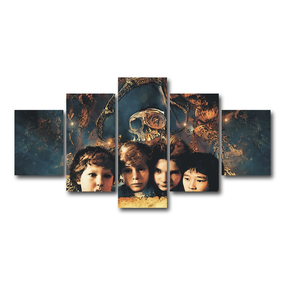 AUTO-MOCKUP WHITE | goonies | 5 Piece | Gallery Wrap Canvas | group=5_short