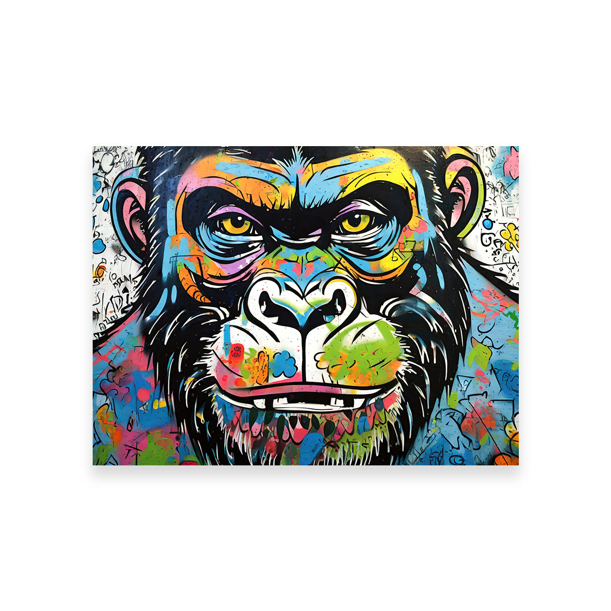 Gorilla Graffiti Wall Art