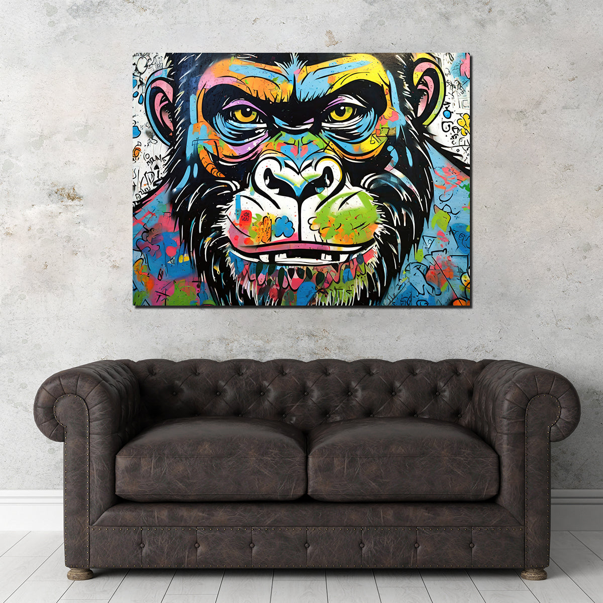 Gorilla Graffiti Wall Art