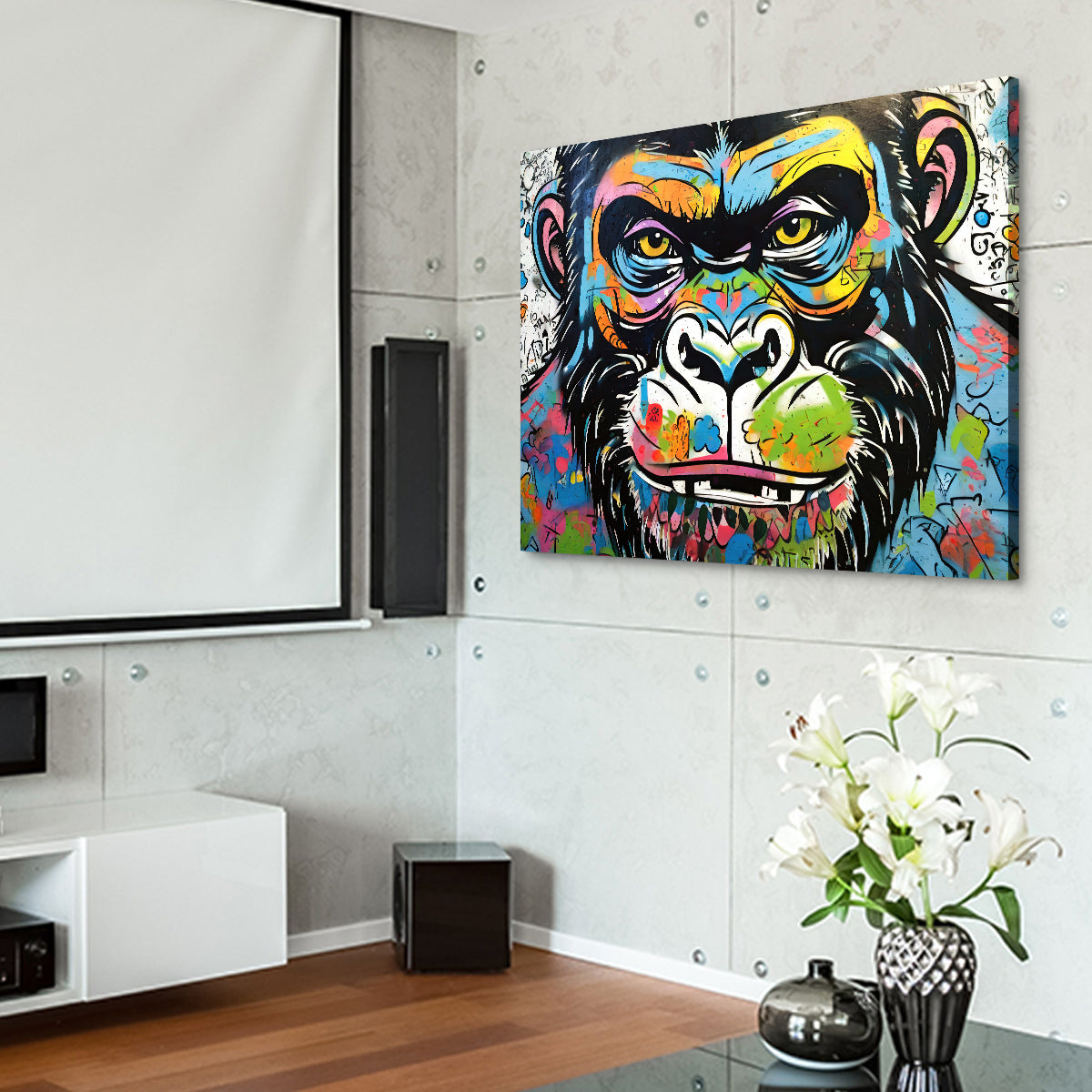 Gorilla Graffiti Wall Art