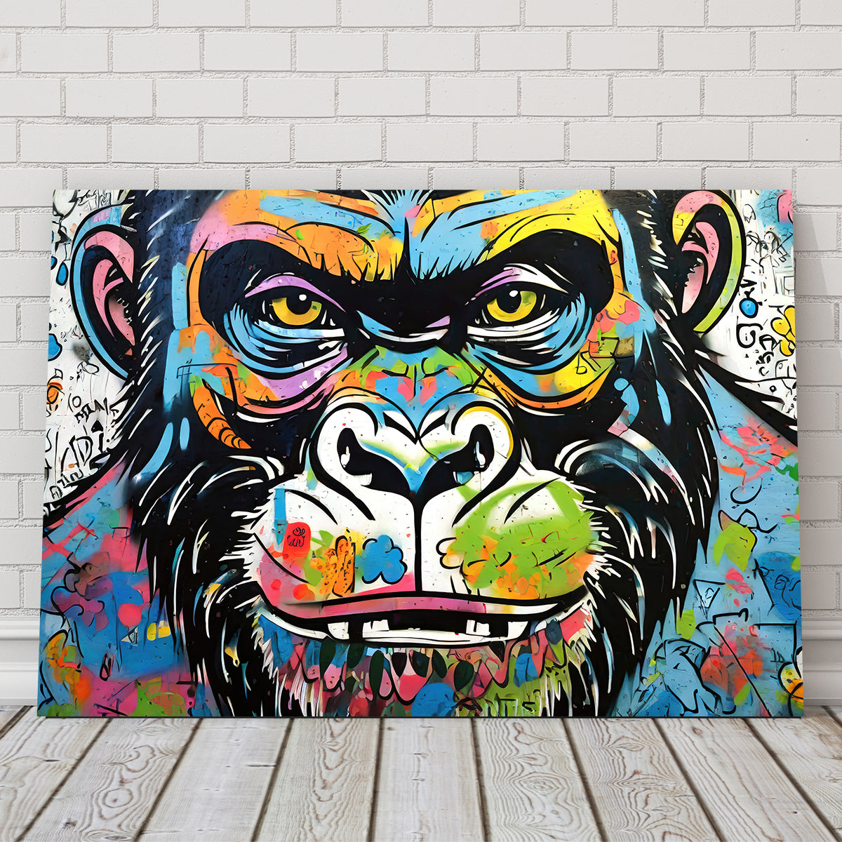 Gorilla Graffiti Wall Art