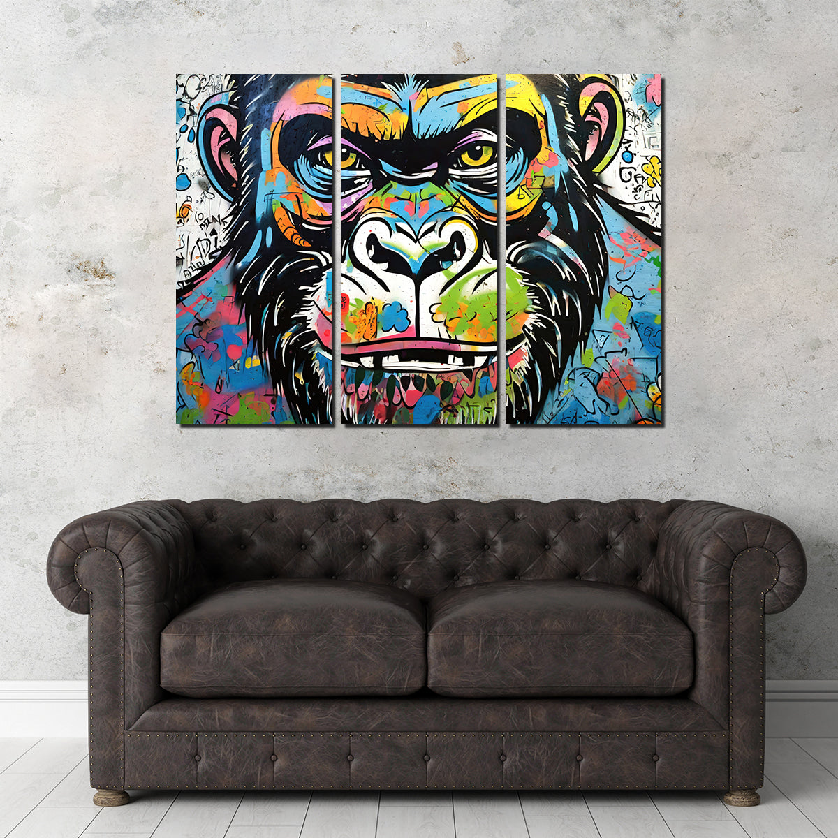 Gorilla Graffiti Wall Art