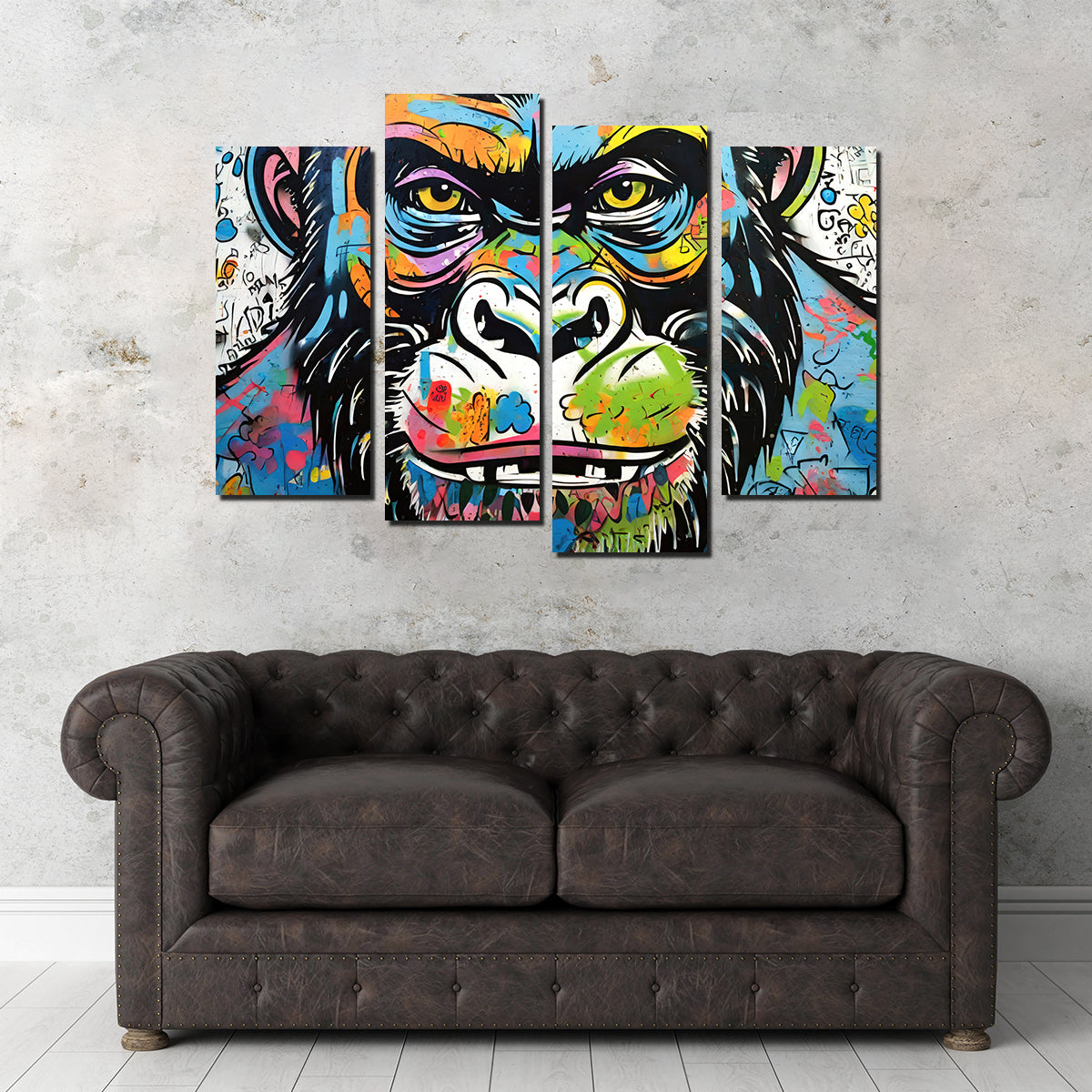 Gorilla Graffiti Wall Art