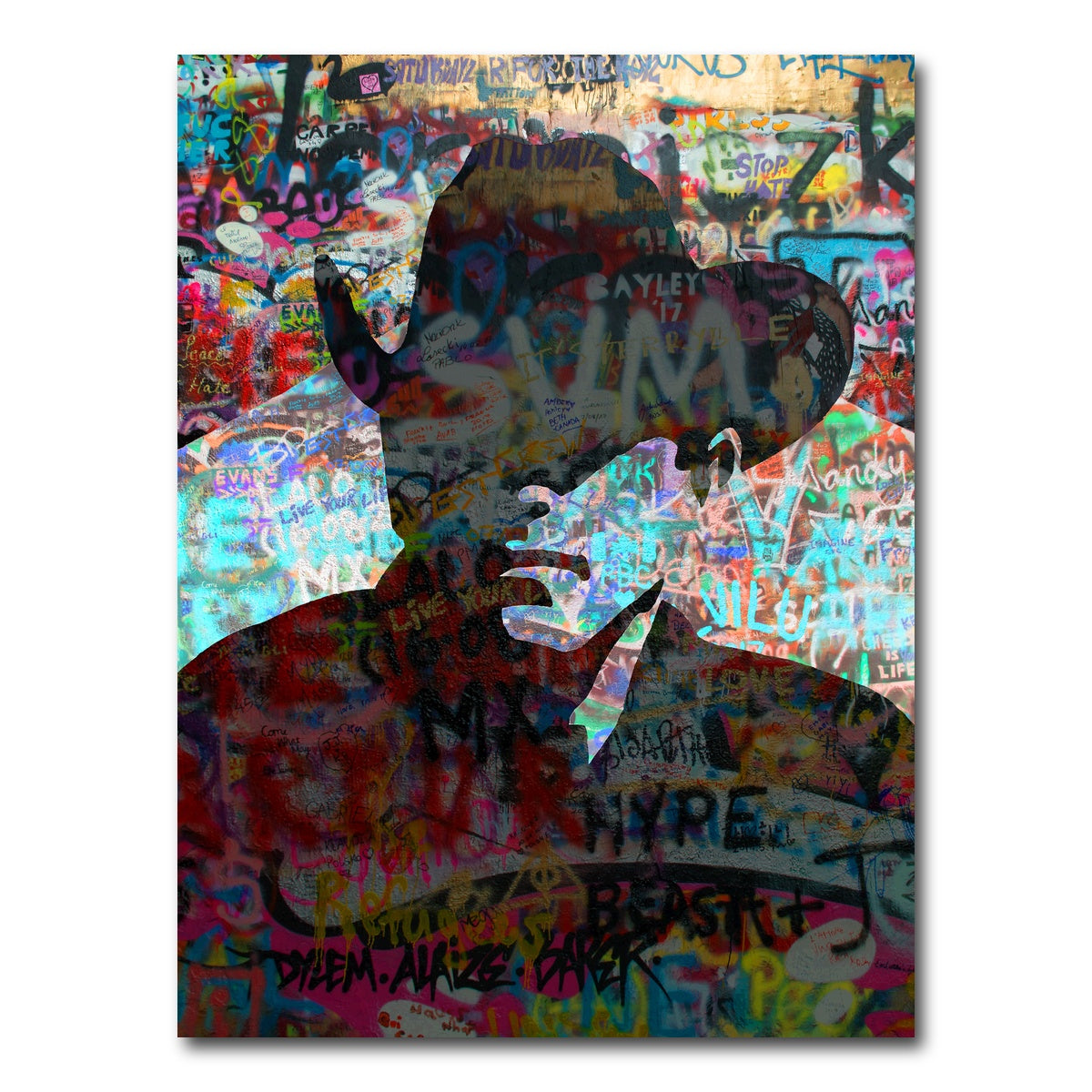 AUTO-MOCKUP WHITE | graffiti cowboy | 1 Piece | Gallery Wrap Canvas | group=3x4