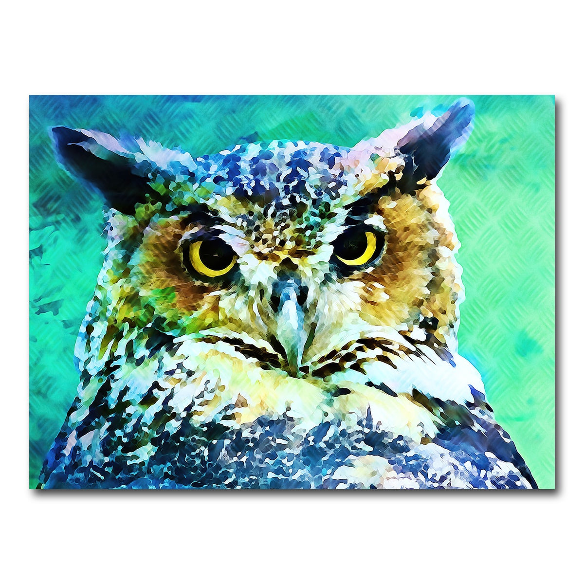 AUTO-MOCKUP WHITE | great horned owl | 1 Piece | Gallery Wrap Canvas | group=4x3