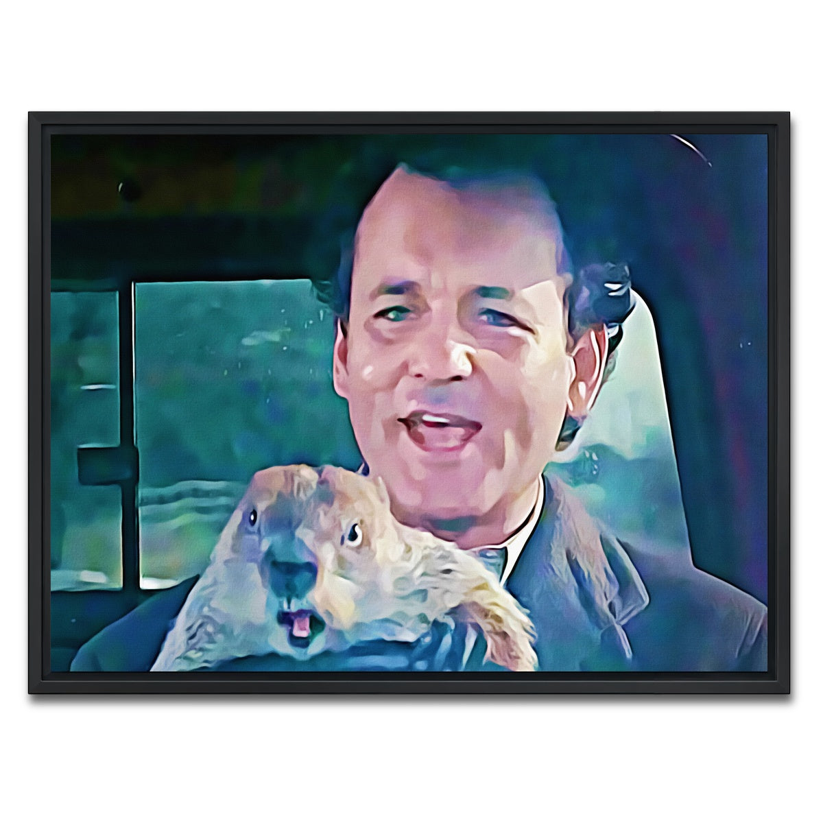 AUTO-MOCKUP WHITE | groundhog day | 1 Piece | Black Framed Canvas | group=4x3