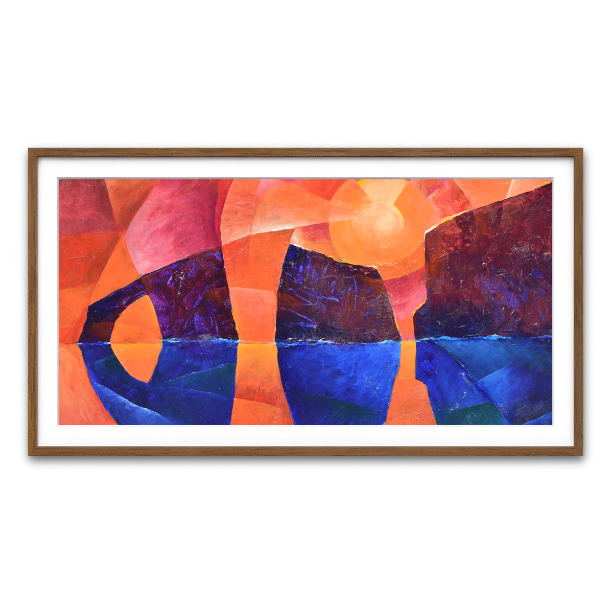 Framed Print 2x1 Walnut