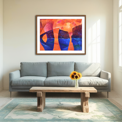 AUTO-MOCKUP ROOM | Guardians Of The Ocean In Cubism Wall Art