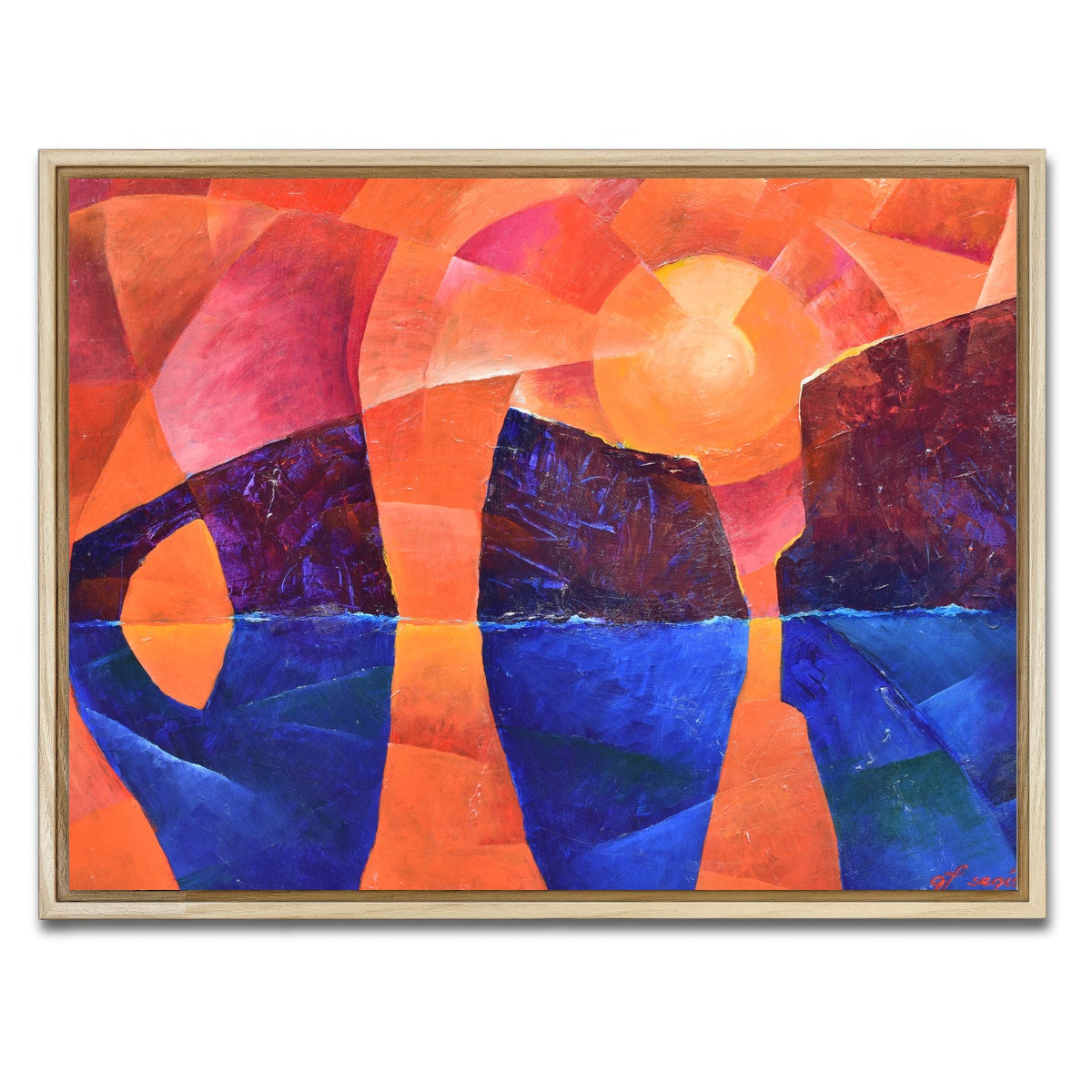 AUTO-MOCKUP WHITE | guardians of the ocean in cubism | 1 Piece | Natural Framed Canvas | group=4x3