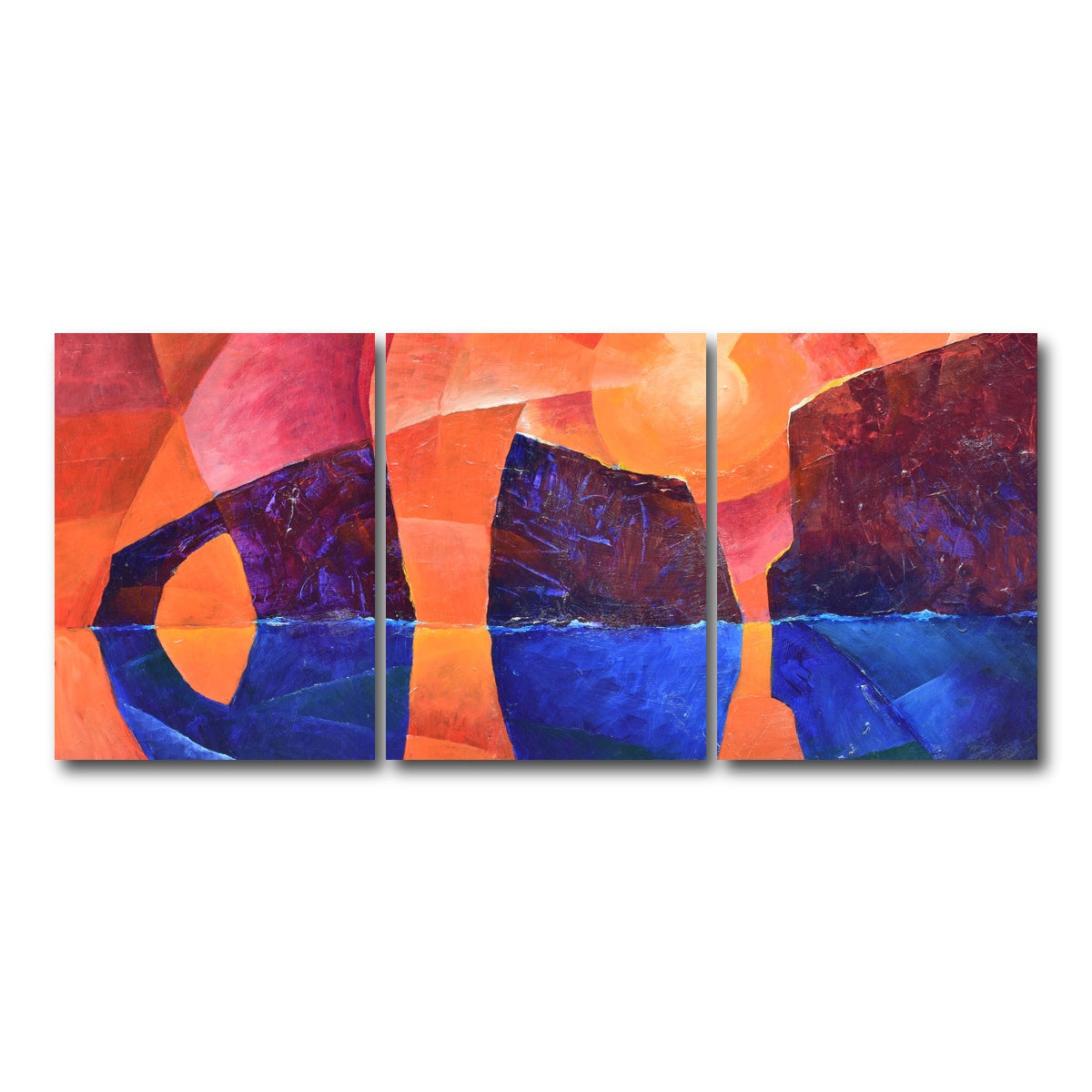 AUTO-MOCKUP WHITE | guardians of the ocean in cubism | 3 Piece | Gallery Wrap Canvas | group=18x24