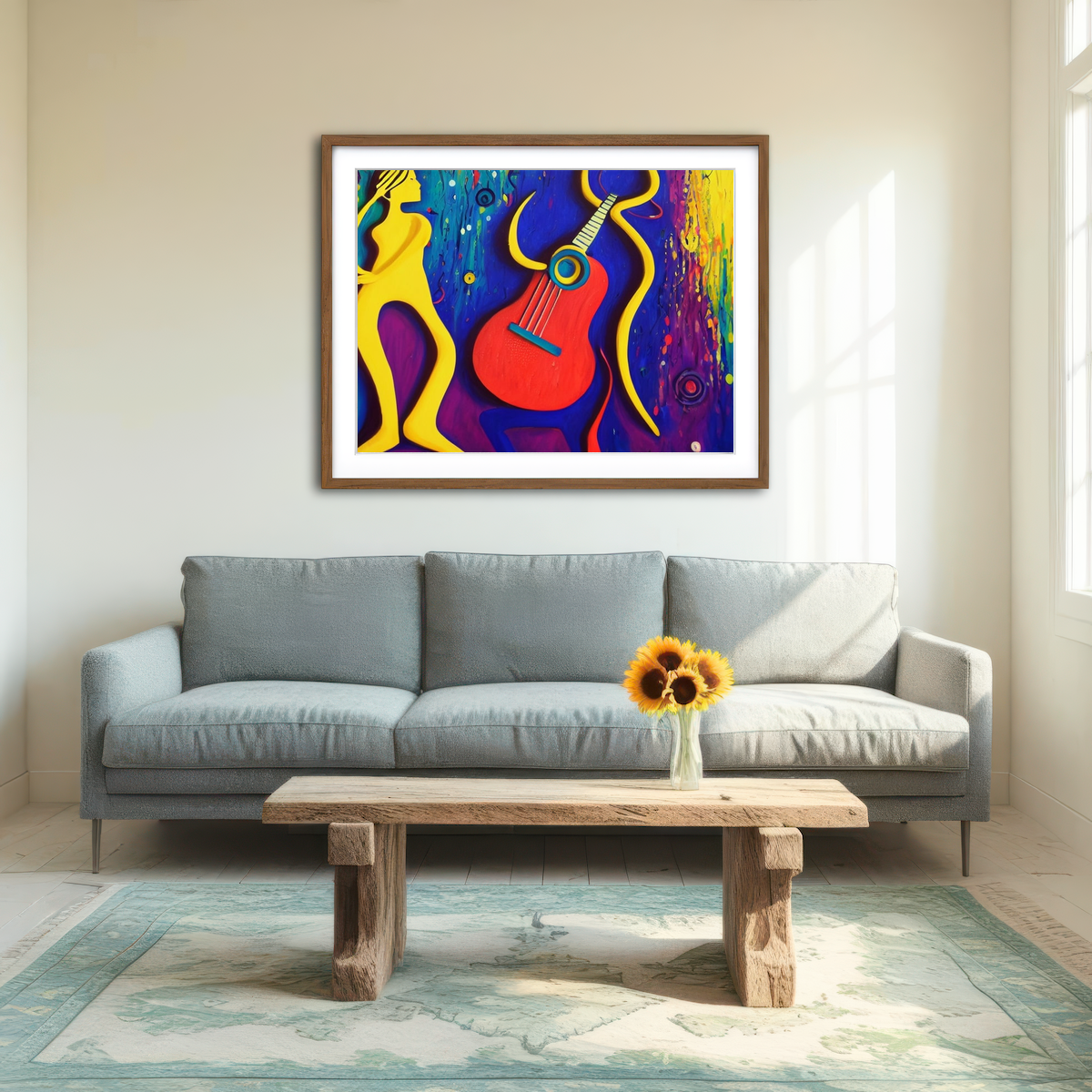 AUTO-MOCKUP ROOM | Guitar Art Wall Art
