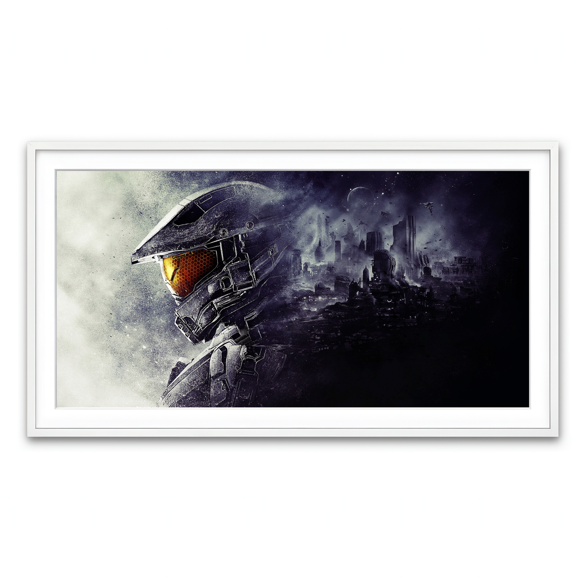 Framed Print 2x1 White