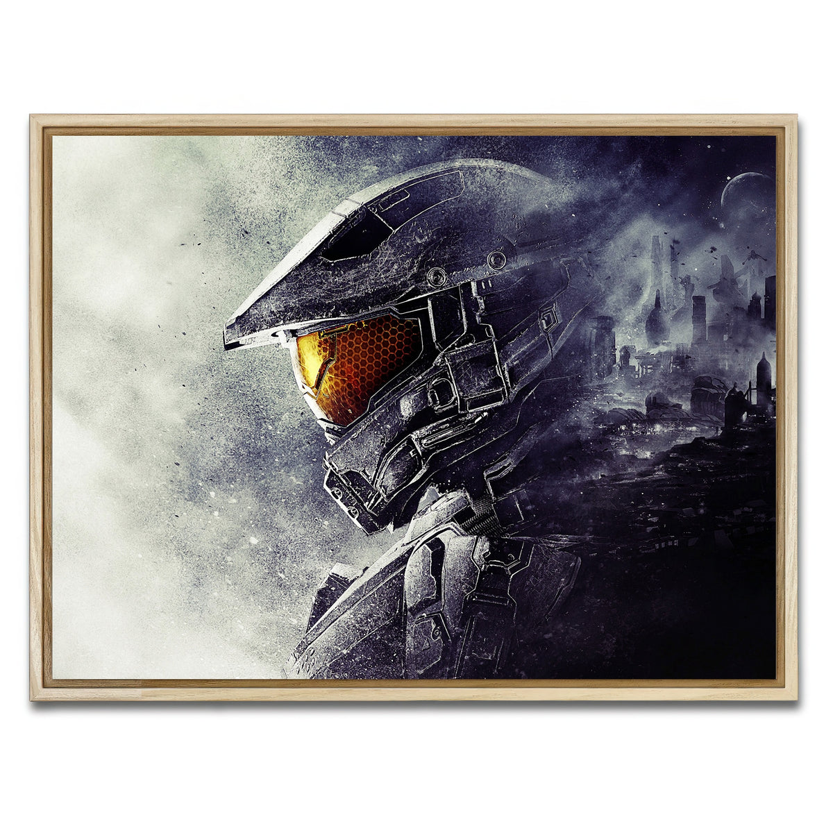 AUTO-MOCKUP WHITE | halo master chief | 1 Piece | Natural Framed Canvas | group=4x3