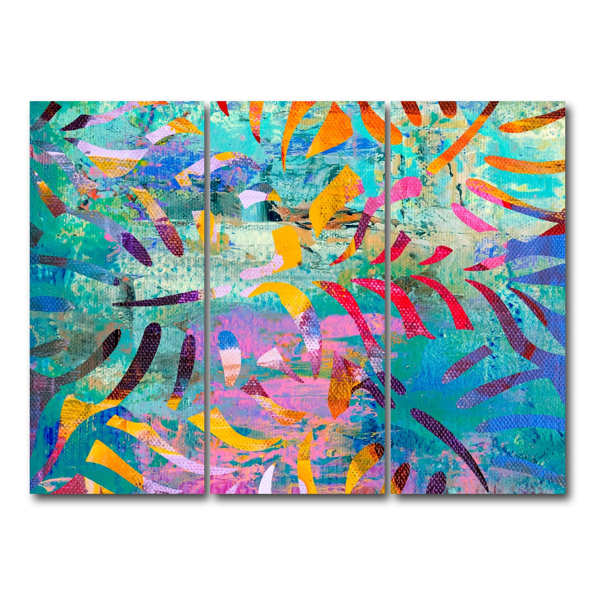 AUTO-MOCKUP WHITE | hawaiian palm | 3 Piece | Gallery Wrap Canvas | group=8x18