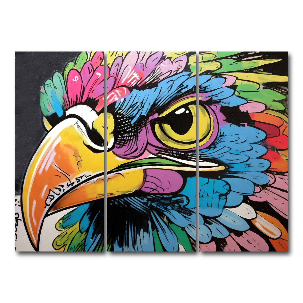 AUTO-MOCKUP WHITE | hawk graffiti | 3 Piece | Gallery Wrap Canvas | group=8x18