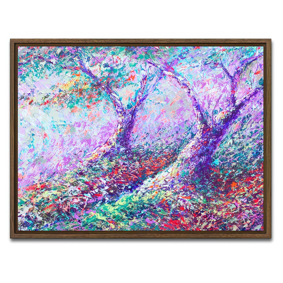 AUTO-MOCKUP WHITE | healing trees | 1 Piece | Walnut Framed Canvas | group=4x3
