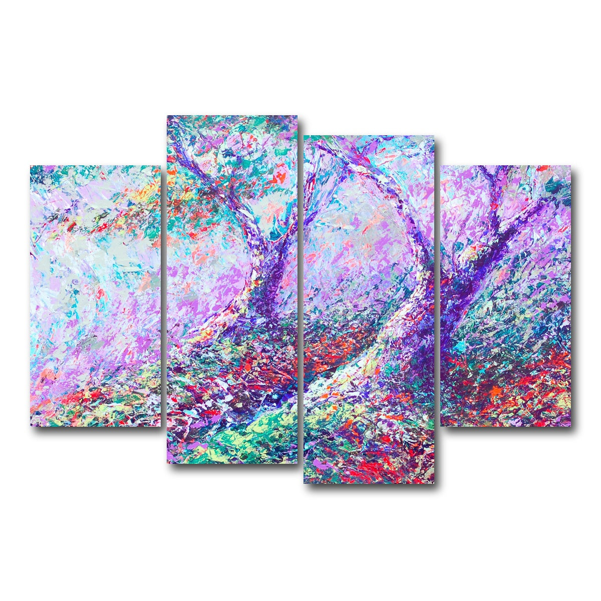 AUTO-MOCKUP WHITE | healing trees | 4 Piece | Gallery Wrap Canvas | group=4_short