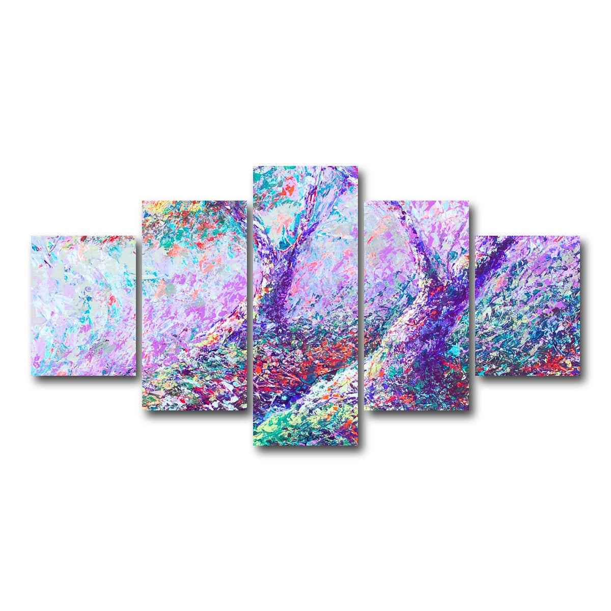 AUTO-MOCKUP WHITE | healing trees | 5 Piece | Gallery Wrap Canvas | group=5_short