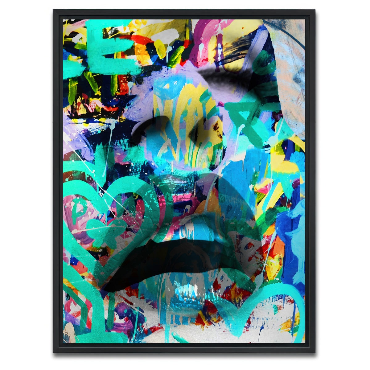 AUTO-MOCKUP WHITE | hearts | 1 Piece | Black Framed Canvas | group=3x4