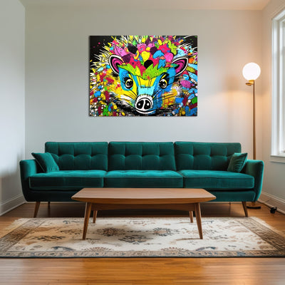 AUTO-MOCKUP ROOM | hedgehog graffiti