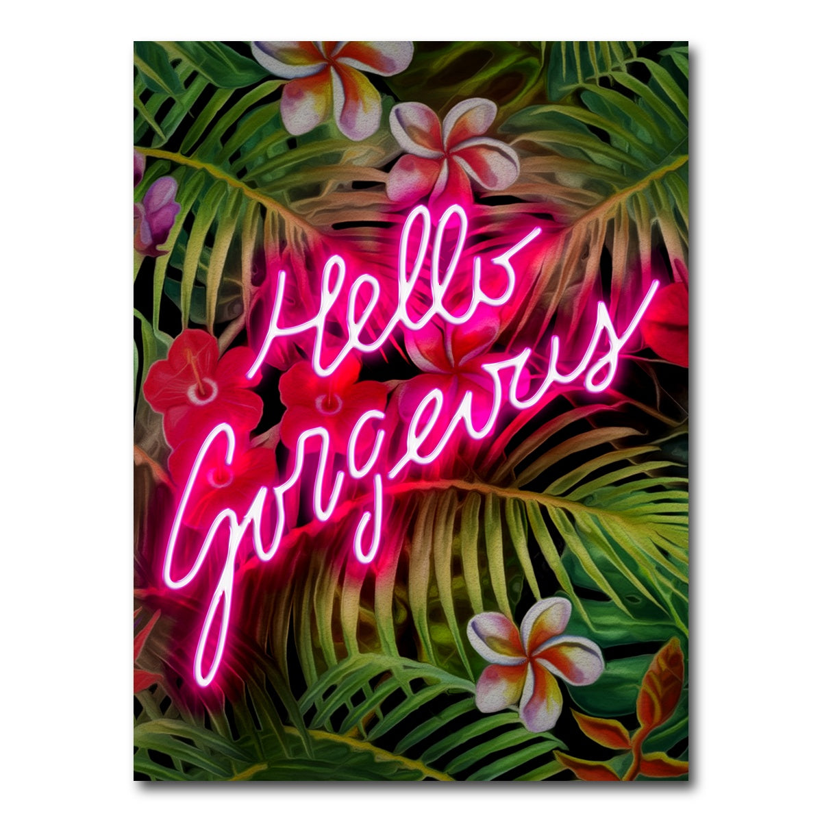 AUTO-MOCKUP WHITE | hello gorgeous | 1 Piece | Gallery Wrap Canvas | group=3x4