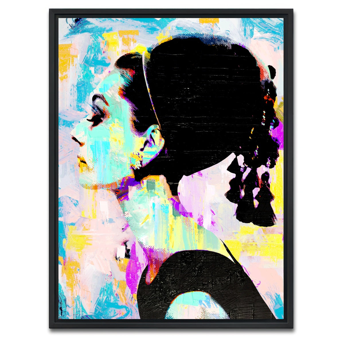 AUTO-MOCKUP WHITE | hepburn abstract | 1 Piece | Black Framed Canvas | group=3x4