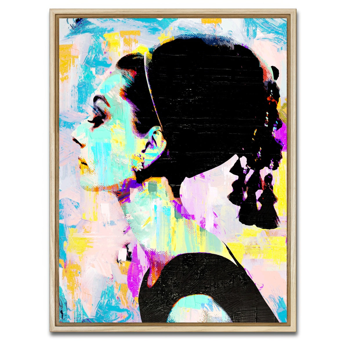 AUTO-MOCKUP WHITE | hepburn abstract | 1 Piece | Natural Framed Canvas | group=3x4