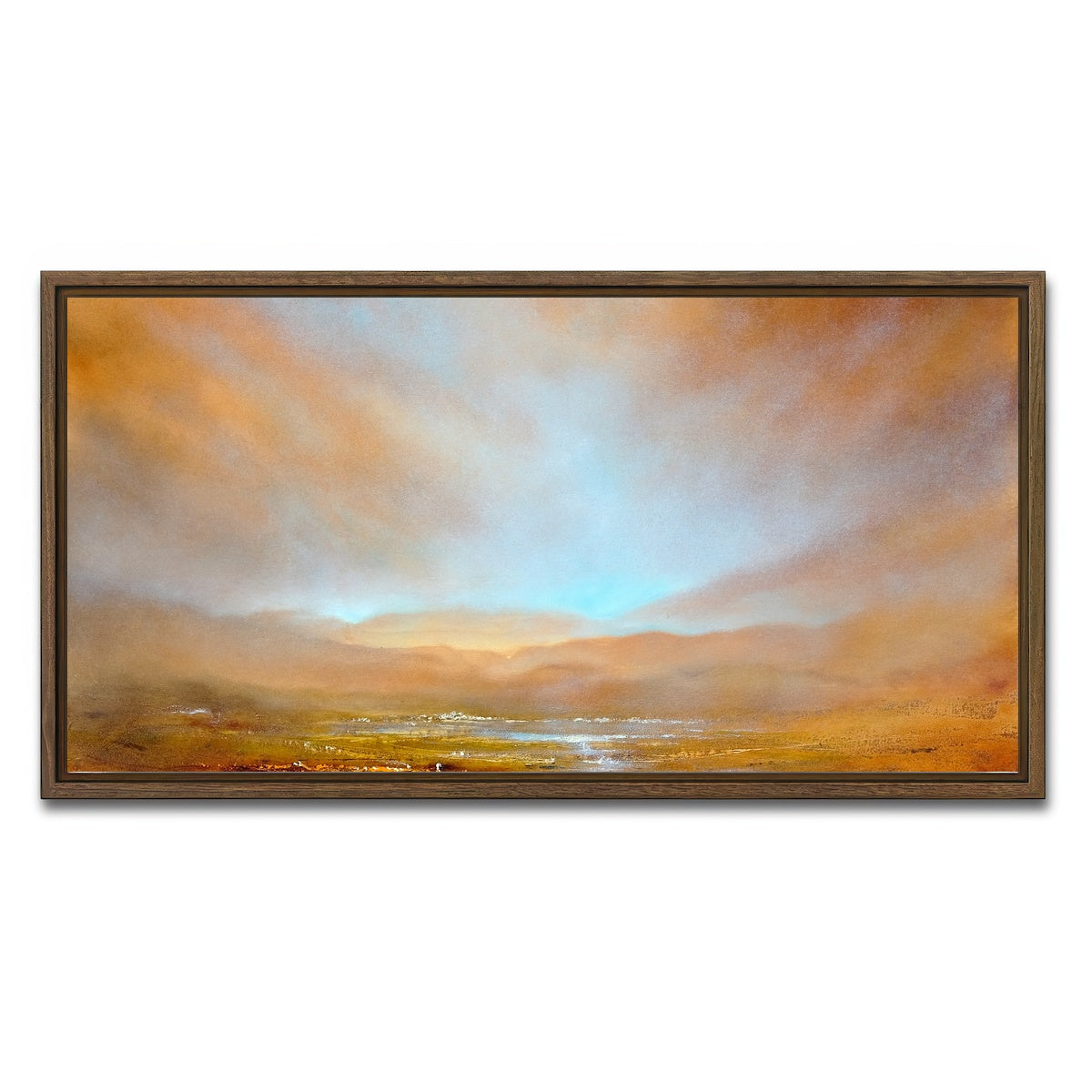 AUTO-MOCKUP WHITE | herbstliches licht | 1 Piece | Walnut Framed Canvas | group=2x1