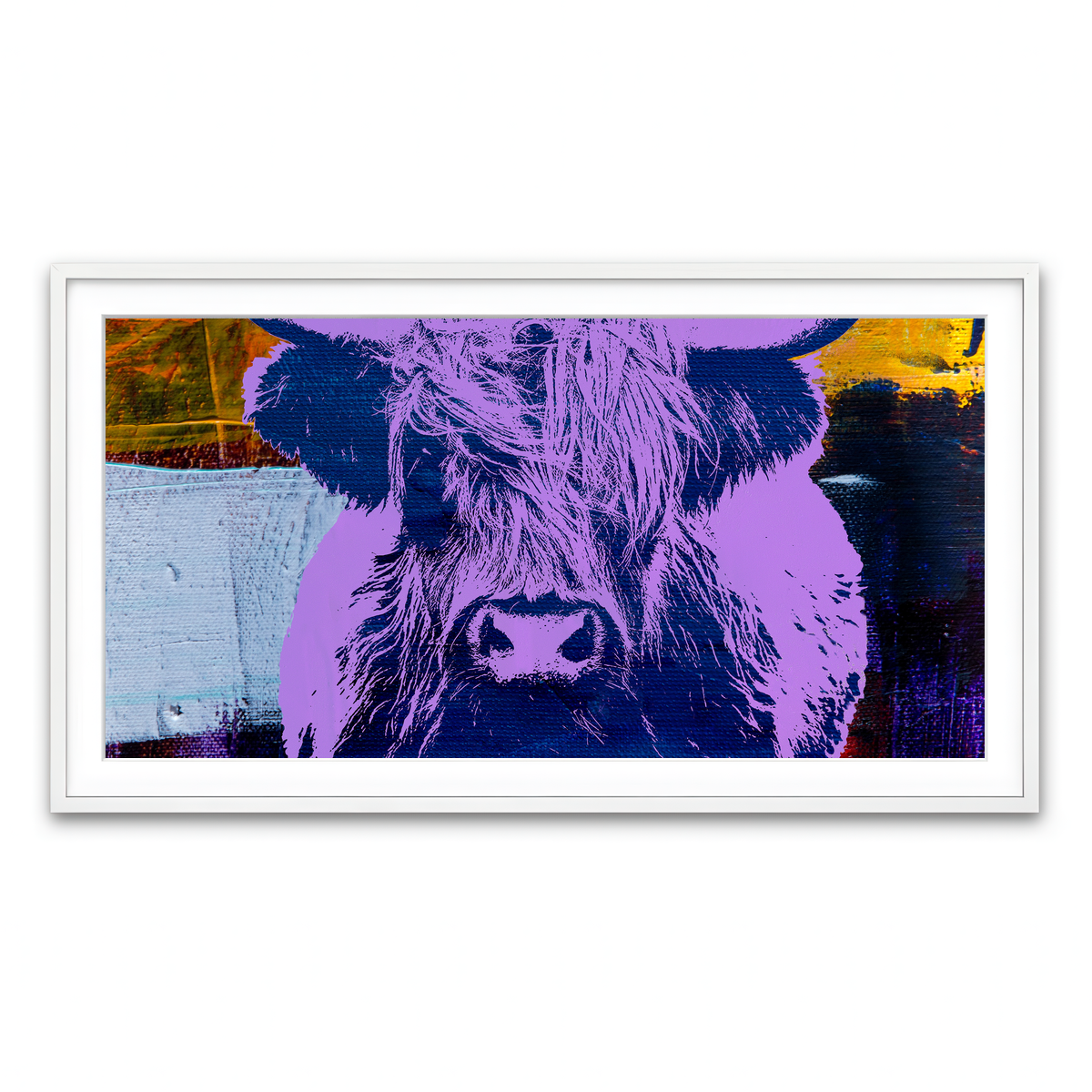 Framed Print 2x1 White