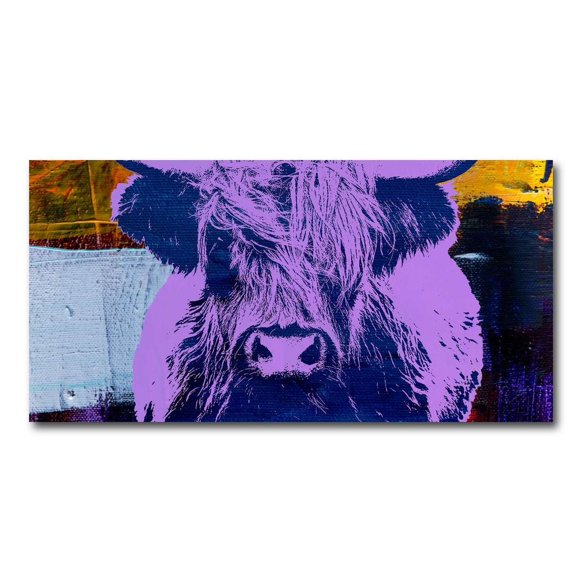 AUTO-MOCKUP WHITE | highland cow | 1 Piece | Gallery Wrap Canvas | group=2x1