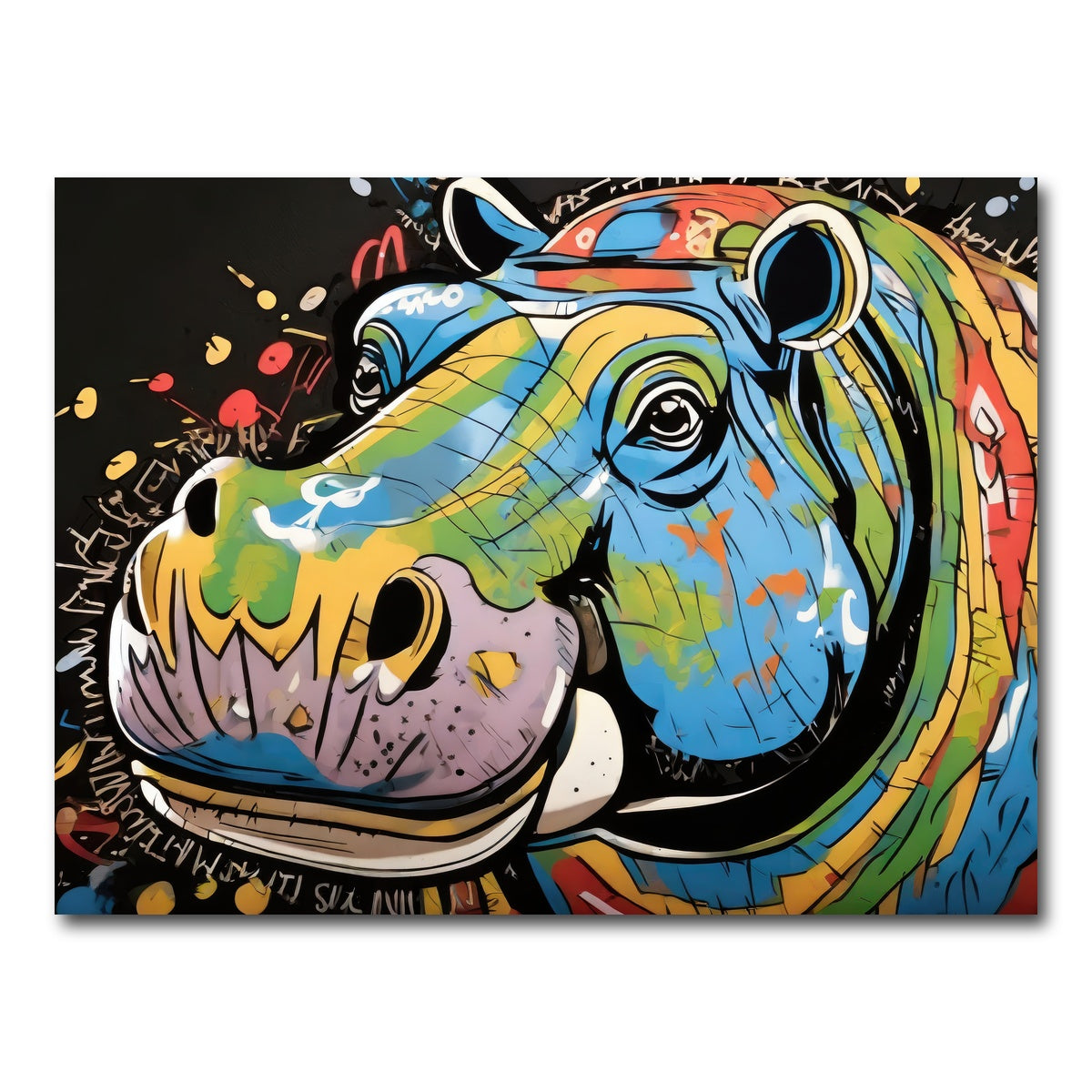 AUTO-MOCKUP WHITE | hippo graffiti | 1 Piece | Gallery Wrap Canvas | group=4x3