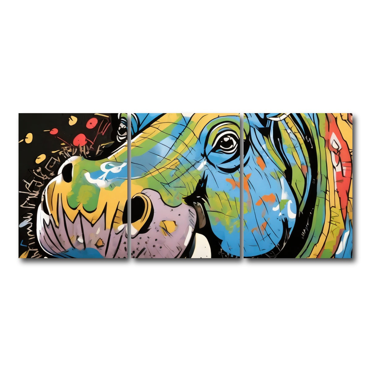 AUTO-MOCKUP WHITE | hippo graffiti | 3 Piece | Gallery Wrap Canvas | group=18x24