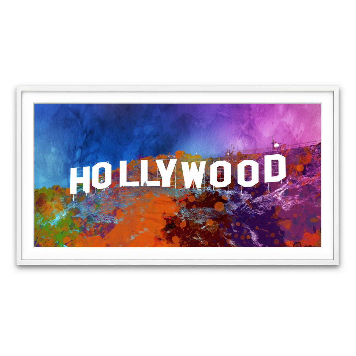 Framed Print 2x1 White