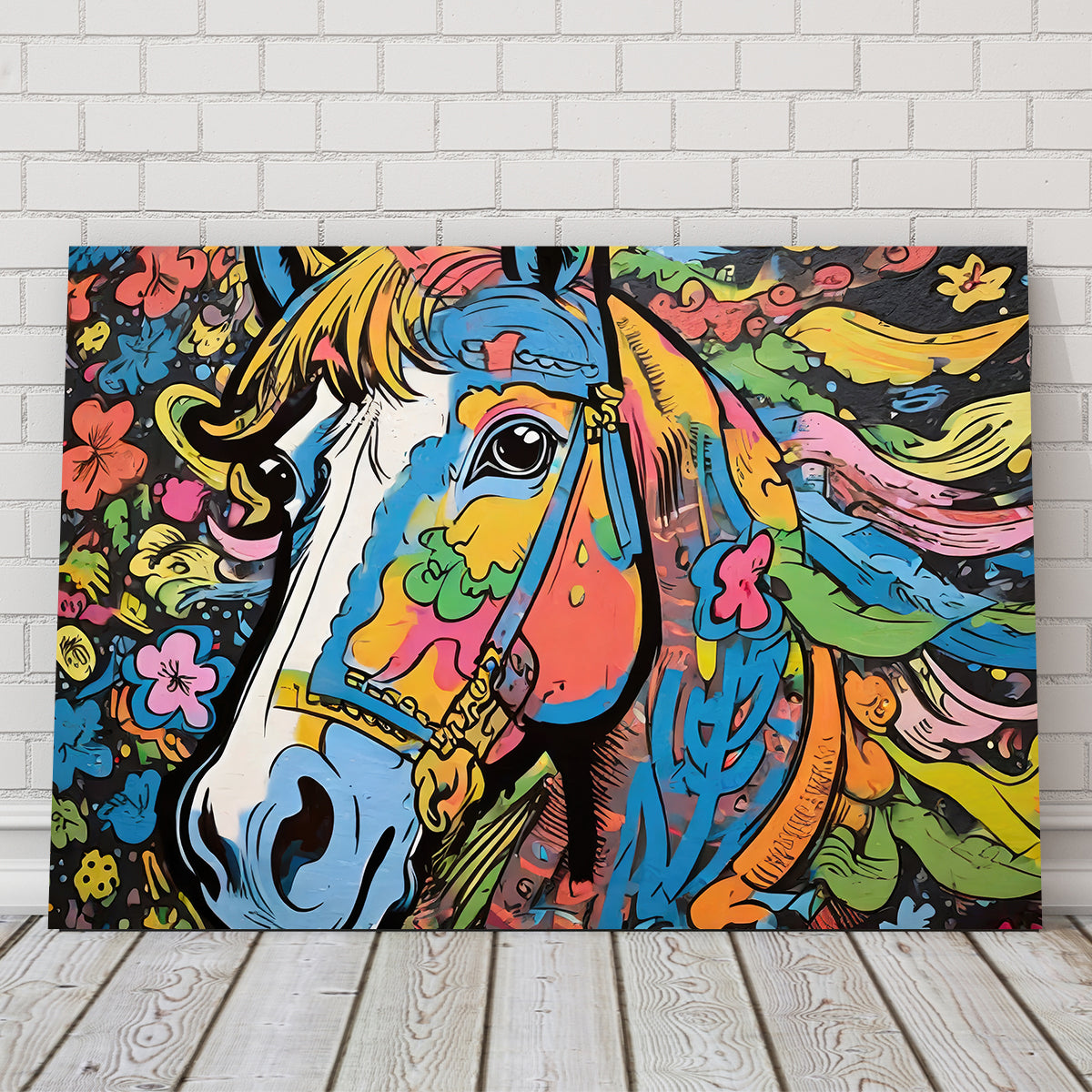 Horse Graffiti Wall Art