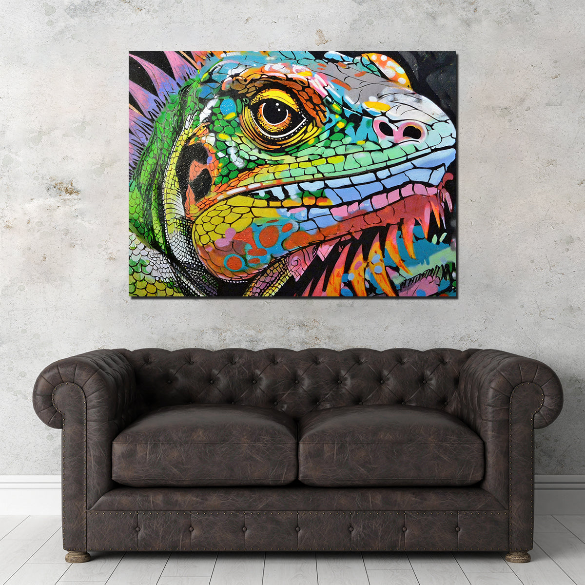 Iguana Graffiti Wall Art