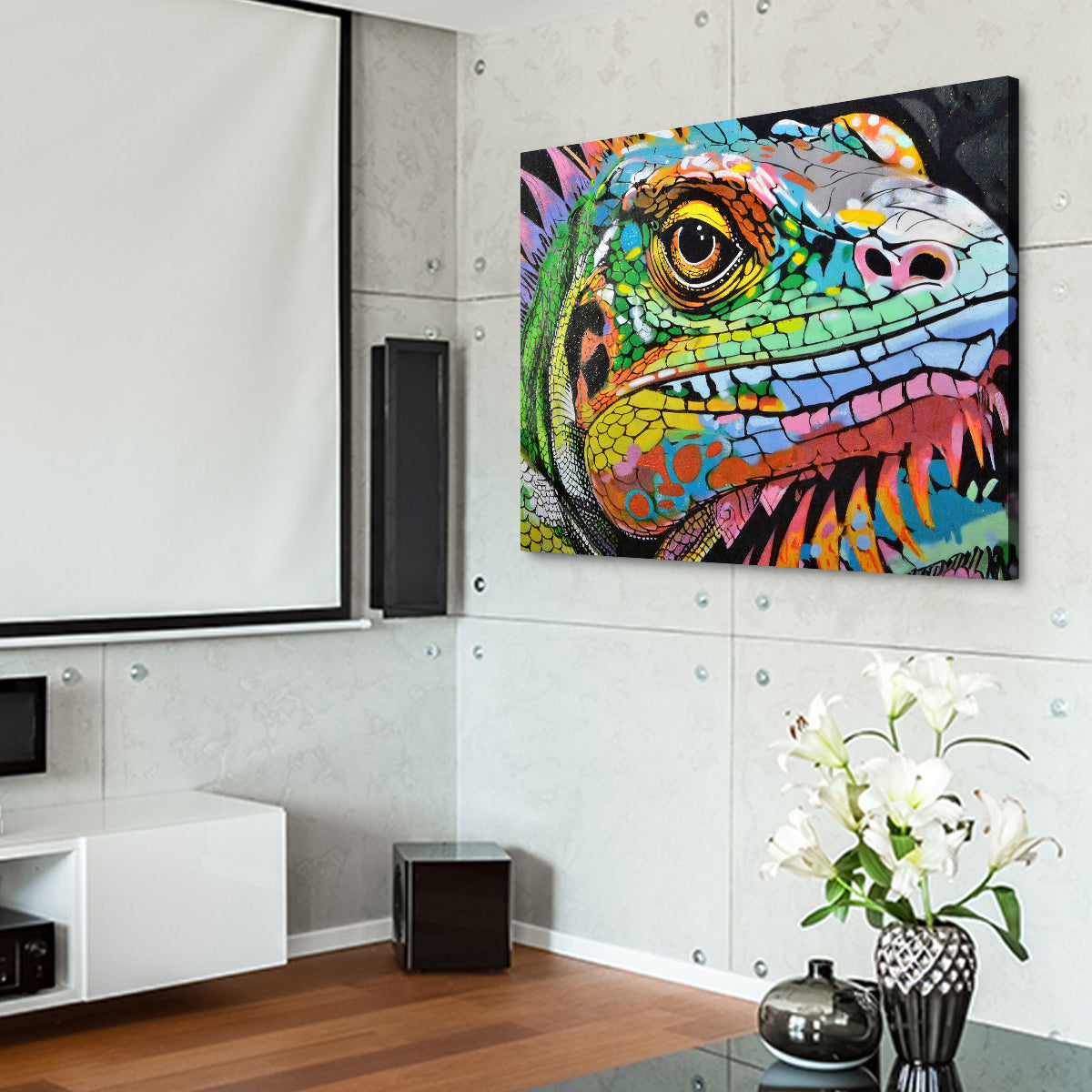 Iguana Graffiti Wall Art