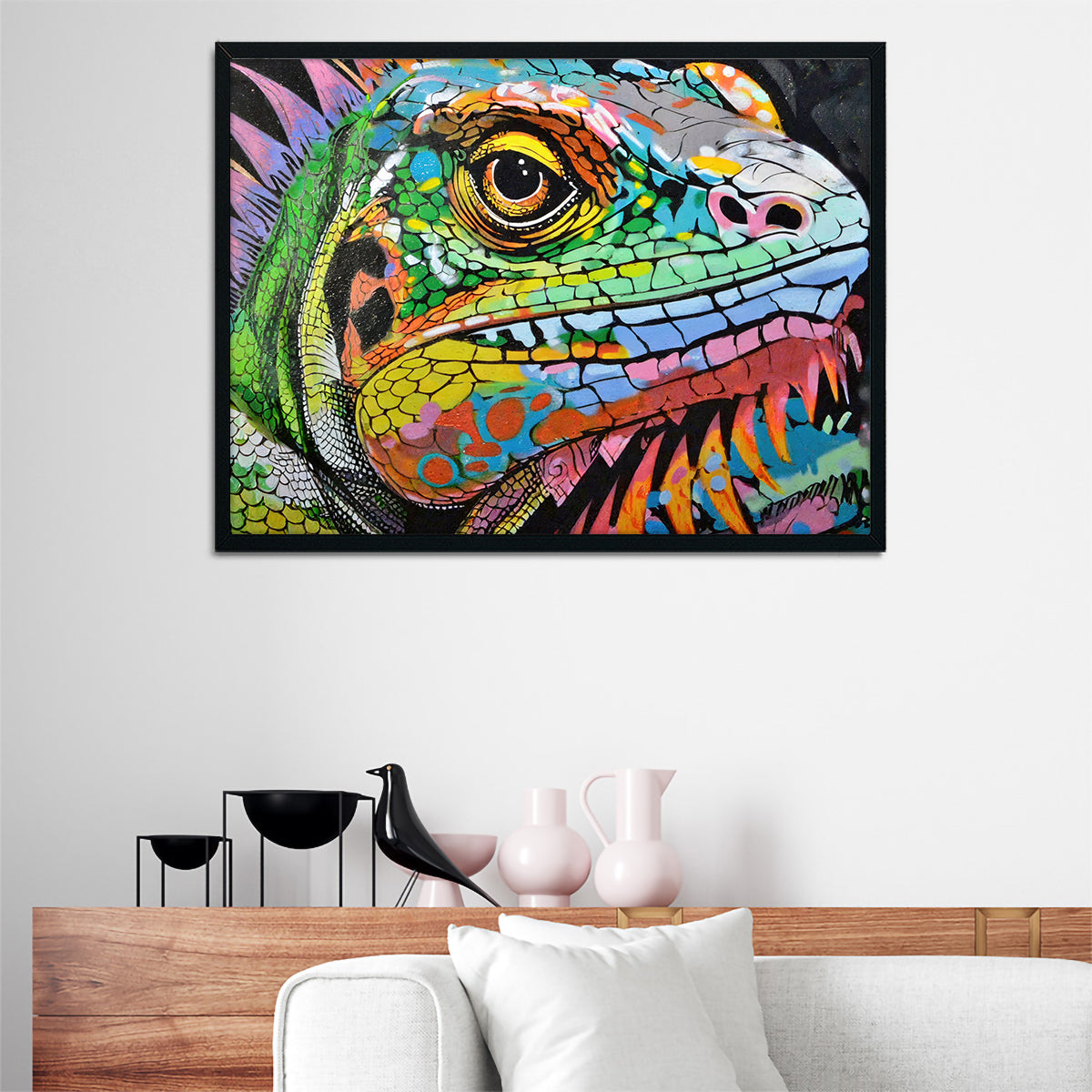 Iguana Graffiti Wall Art