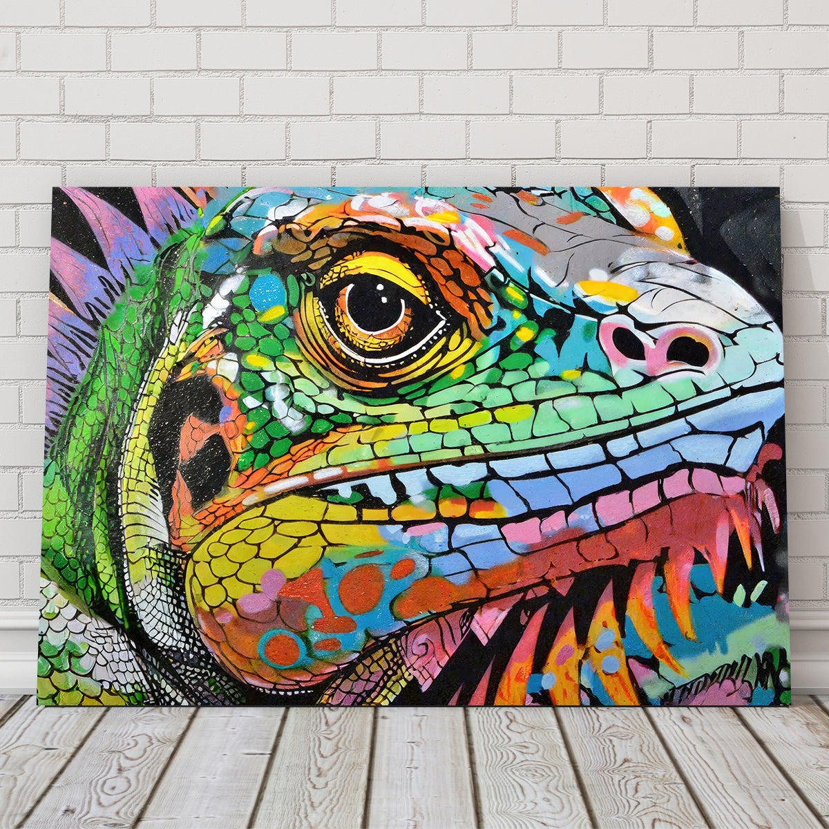 Iguana Graffiti Wall Art